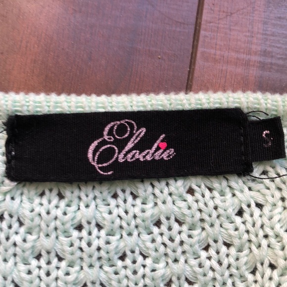 Oversize mint green cardigan - Picture 3 of 3